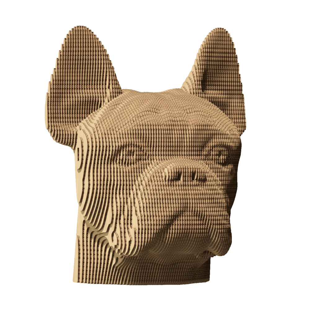 Картонный 3Д пазл "Bulldog"
