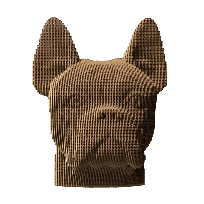 Картонний 3Д пазл "Bulldog"