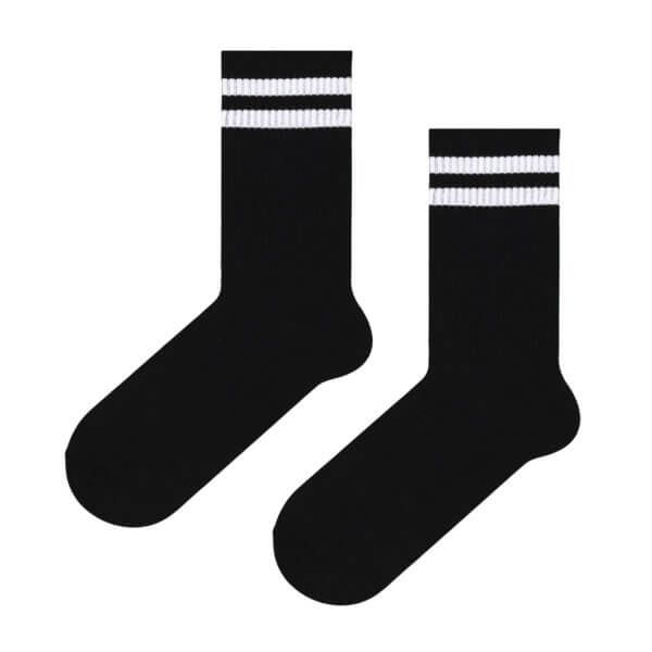 Носки SOX черные с белыми полосками