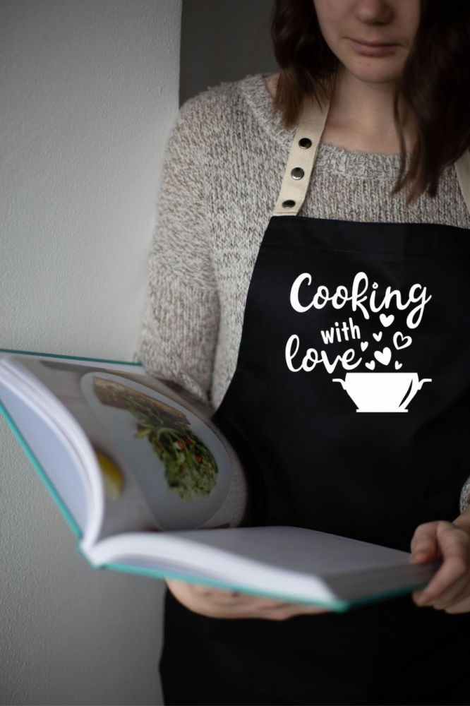 Фартух “Cooking with love” чорний