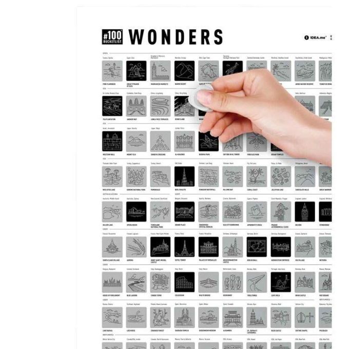 Скретч постер  100 Wonders (100 Чудес Света)