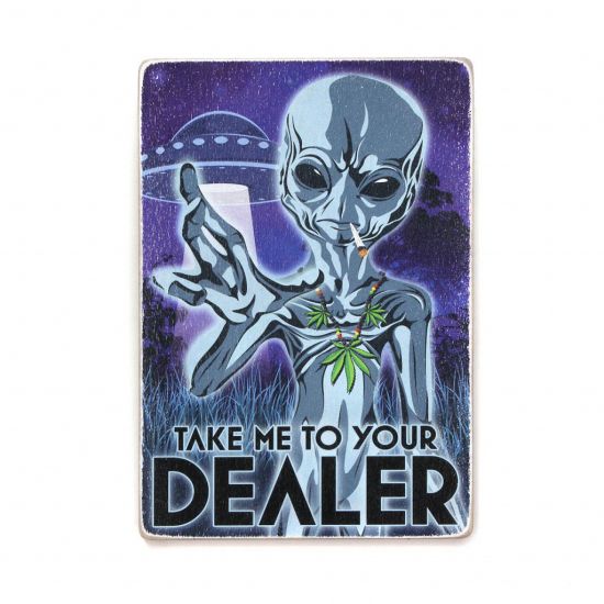 Деревянный постер "Take me to your Dealer"