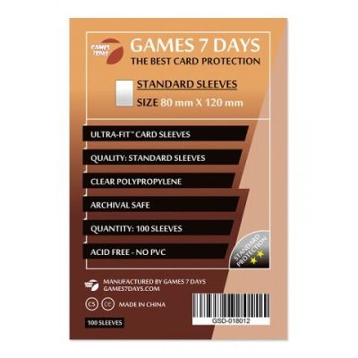 Протектори для карт Games 7 Days 80x120 мм