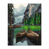 Картина по номерам "Две лодки у берега"