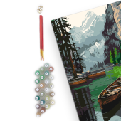 Картина по номерам "Две лодки у берега"