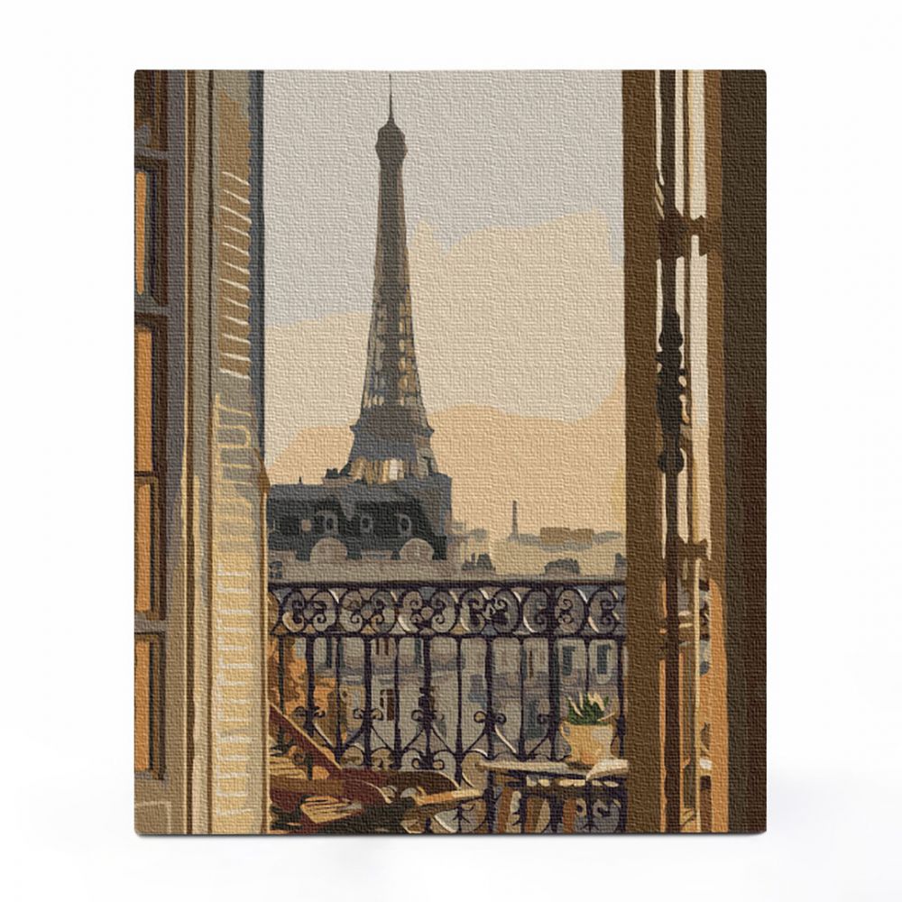 Картина по номерам «Парижское окно»