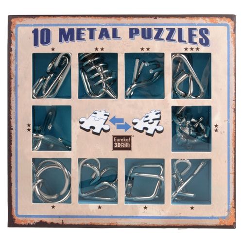 Набір металевих головоломок 10 Metal Puzzle Blue