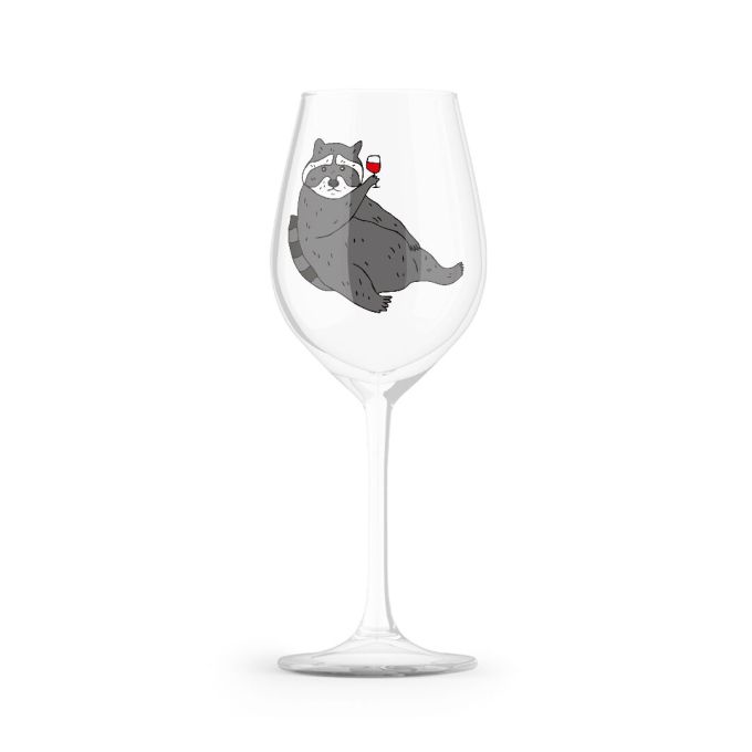 Келих "Єнот з вином" (Укр)