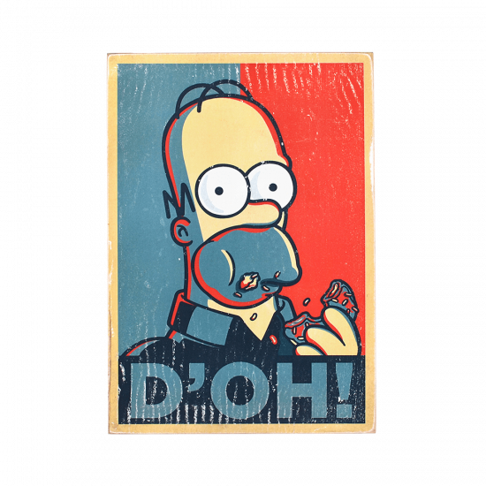 Дерев'яний постер "The Simpsons # 9 D`OH!"