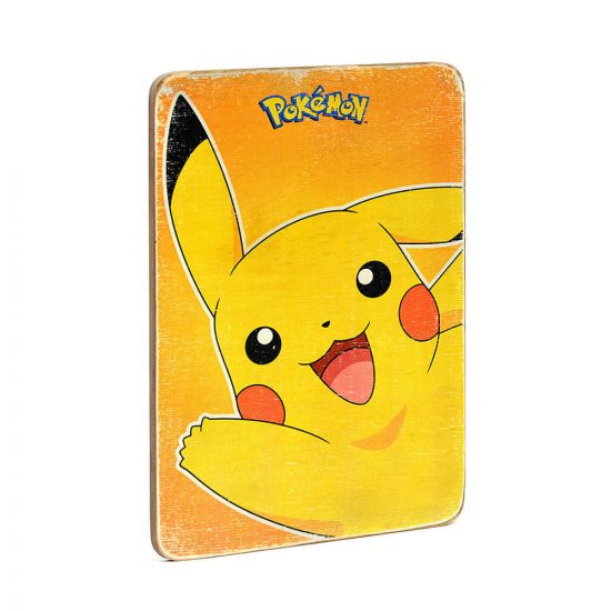 Деревянный постер "Pikachu. Покемон Пикачу"