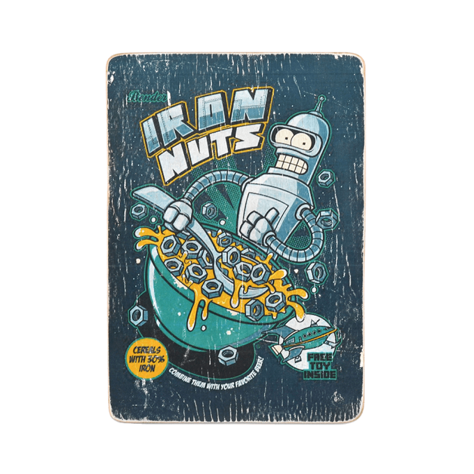 Дерев'яний постер "Futurama # 1 Iron Nuts"