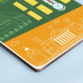 Дерев'яний постер "Харків. Мінімалізм”