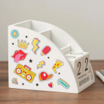 Деревянный органайзер - вечный календарь "Стикеры" (белый цвет)