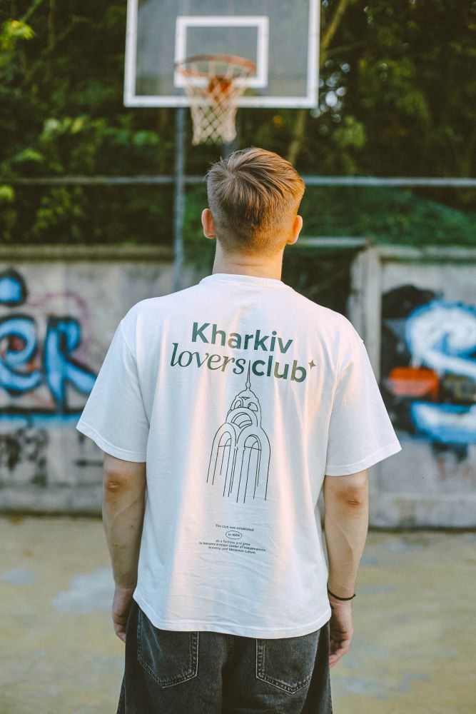 Футболка OMStore "Kharkiv  lovers club" біла