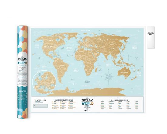 Скретч Карта Світу Travel Map Holiday Lagoon Скретч Карта Світу Travel Map Holiday Lagoon