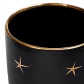 Стакан чорний матовий з золотими зірками