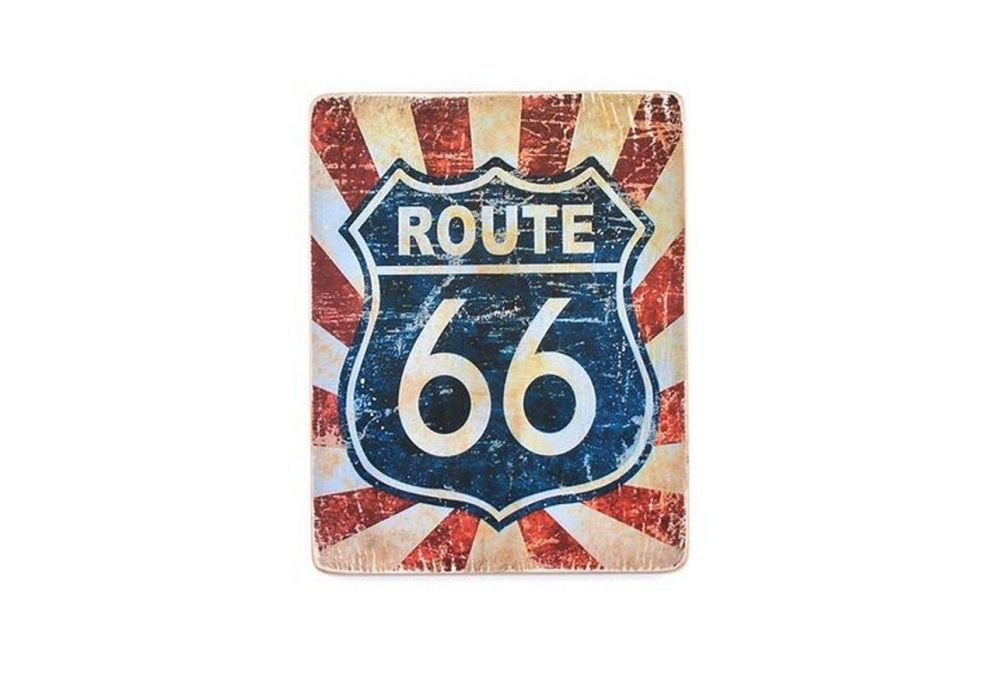 Дерев'яний постер "Route 66 # 1 Blue and red"