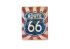 Деревянный постер "Route 66 #1 Blue and red"