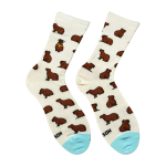 Носки Дед Носкарь Капибара с цепочкой молочные