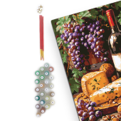 Картина по номерам "Вино и сыр"