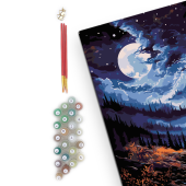 Картина по номерам "Ночной лес"