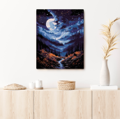 Картина по номерам "Ночной лес"