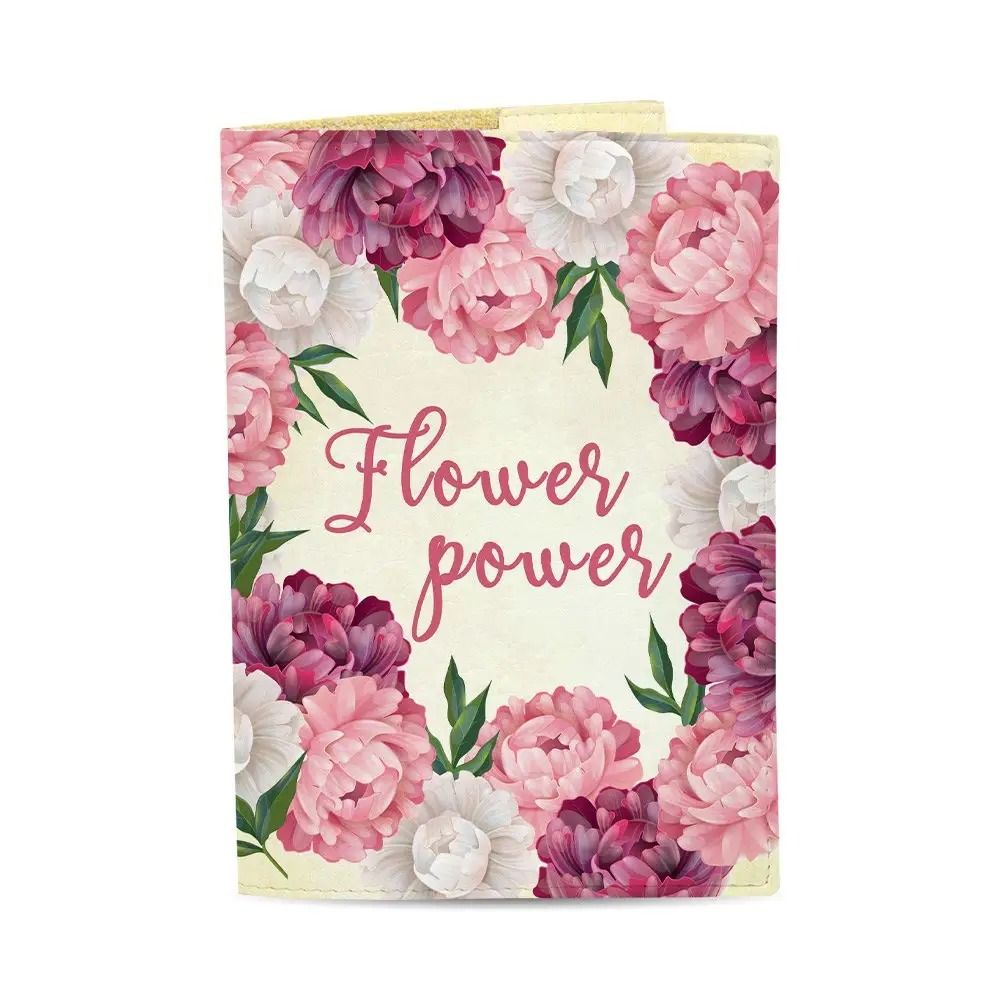 Обложка на паспорт "Цветы Flower Power"