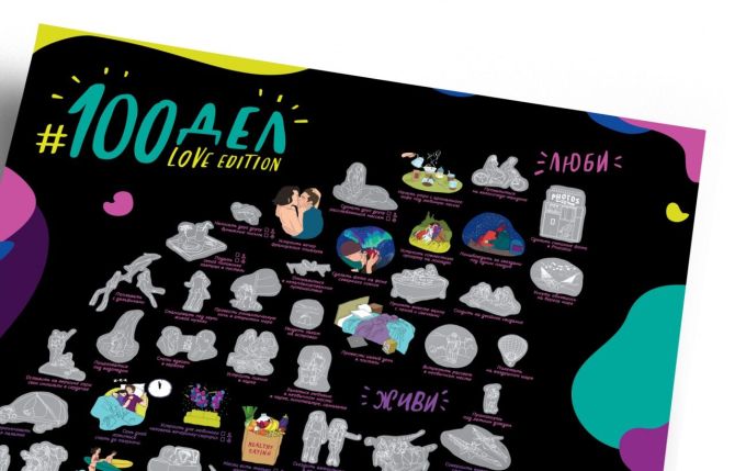 Скретч-постер 100ДЕЛ для пары LOVE edition