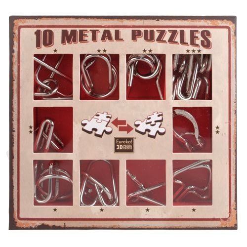 Набор металлических головоломок 10 Metal Puzzle Red