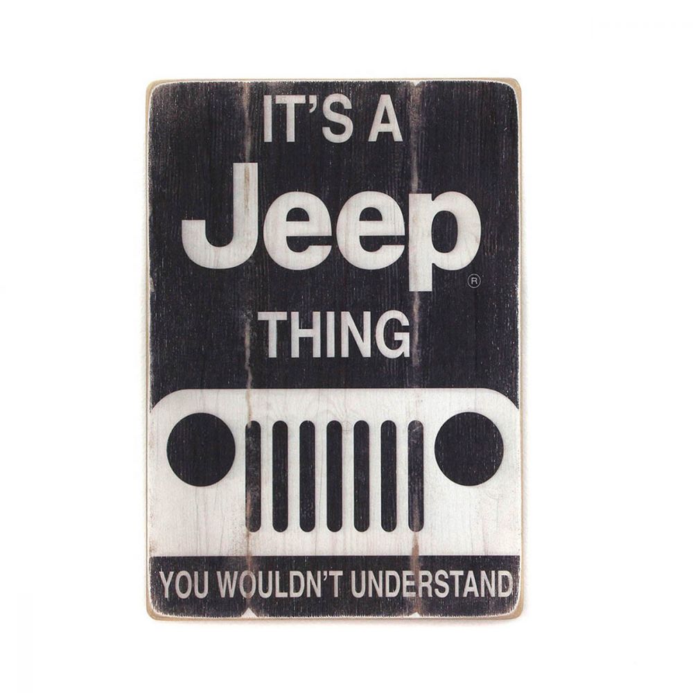 Деревянный постер "It's a Jeep thing"