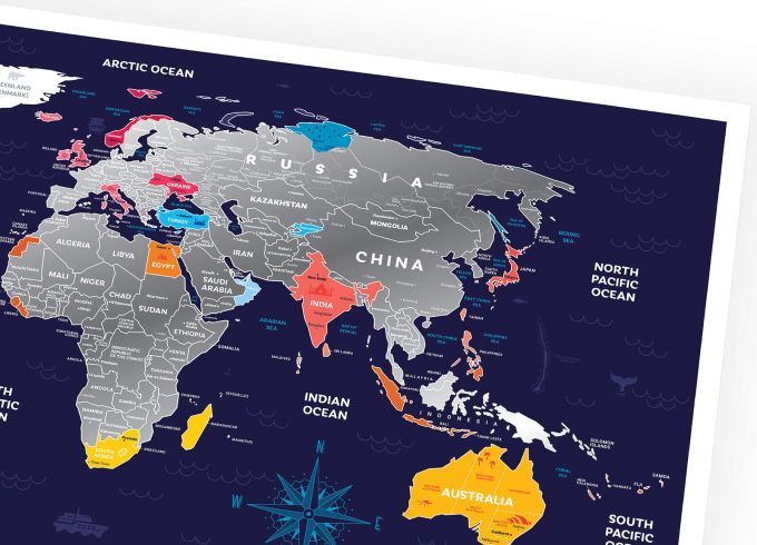 Скретч Карта Світу Travel Map Holiday