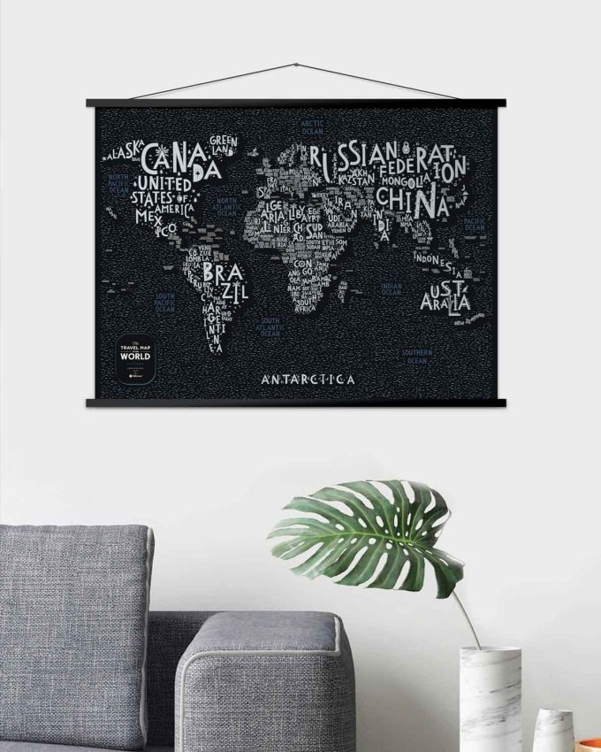 Скретч Карта Мира Travel Map LETTERS World