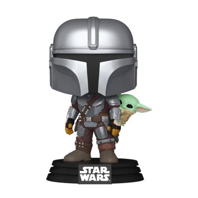 Ігрова фігурка Funko POP! серії Мандалорець - Мандалорець з Ґроґу на спині