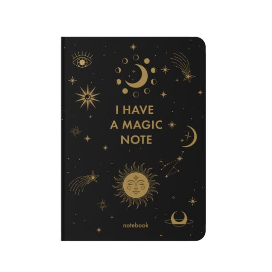 Блокнот в клеточку «I HAVE A MAGIC NOTE» черный