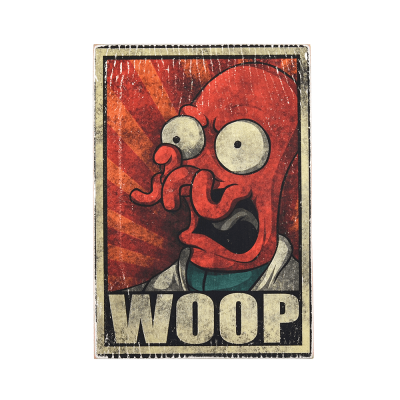 Дерев'яний постер "Futurama # 5 Woop"