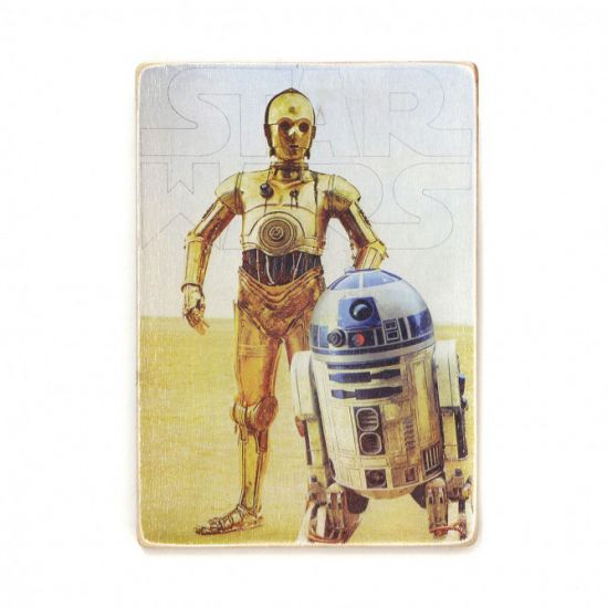 Деревянный постер "Star Wars. Звёздные войны. Дроиды"
