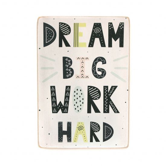 Постер "Dream big work hard"