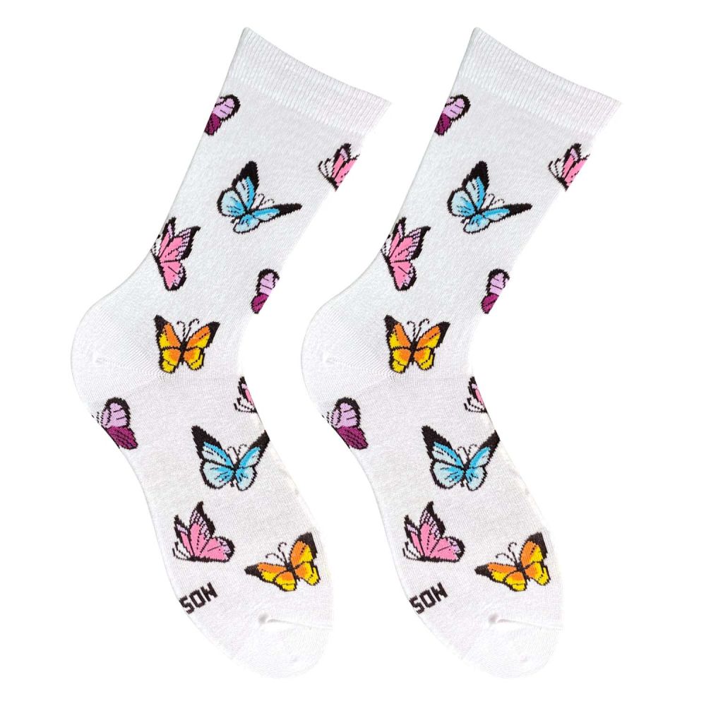 Шкарпетки Дід Носкарь Метелики білі