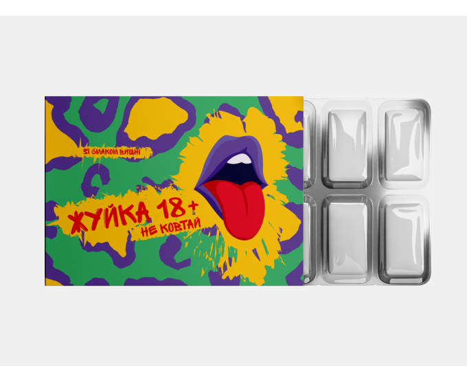 Жуйка PapaDesign "18+" зі смаком вишні