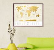 Скретч Карта Світу Travel Map Gold World Скретч Карта Світу Travel Map Gold World