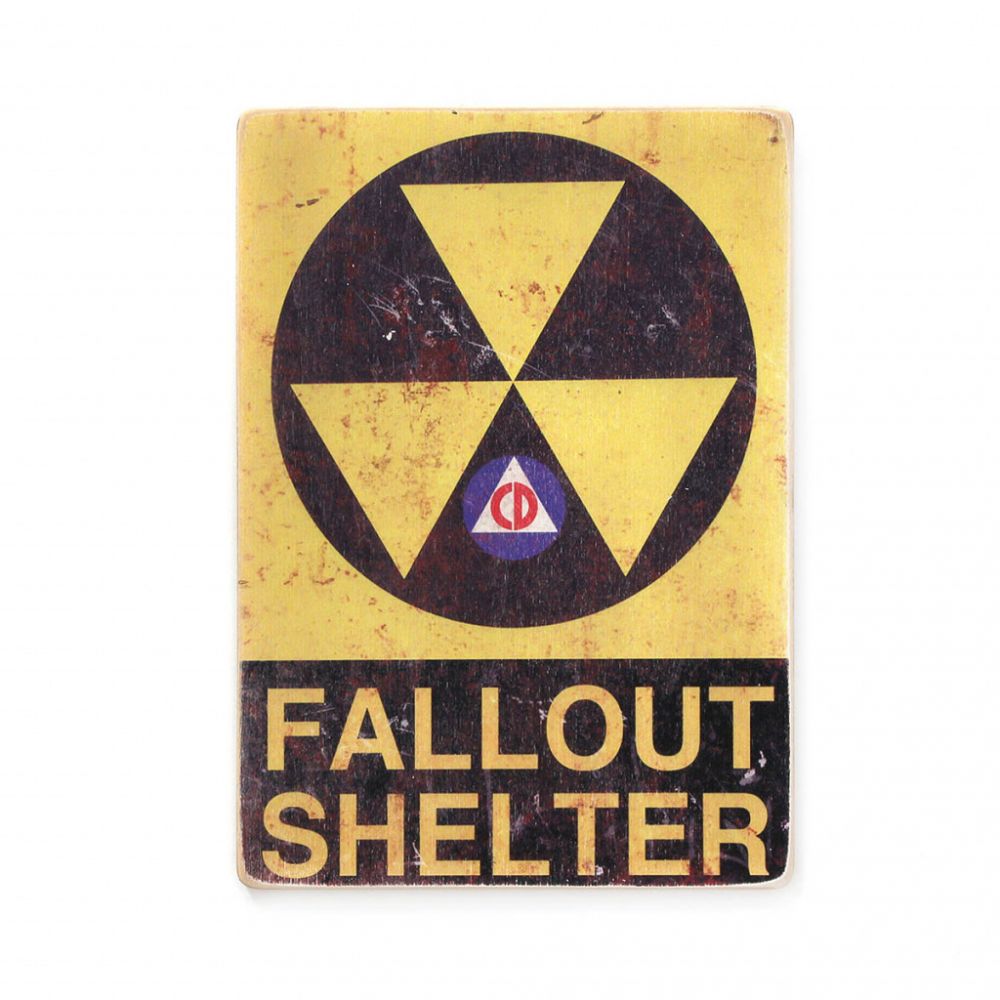 Деревянный постер "Fallout shelter"