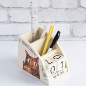 Дерев'яний органайзер - вічний календар "Не відволікайся, працюй!"