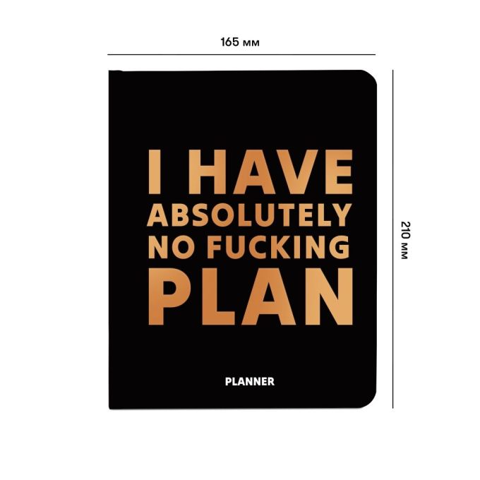 Планер "I HAVE ABSOLUTELY NO PLAN" чорний