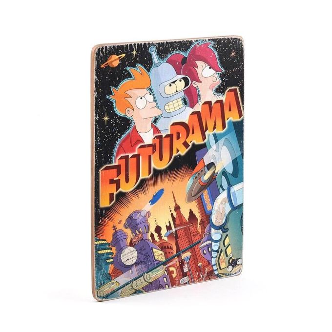 Дерев'яний постер "Futurama # 3 Fry, Bender, Leela"