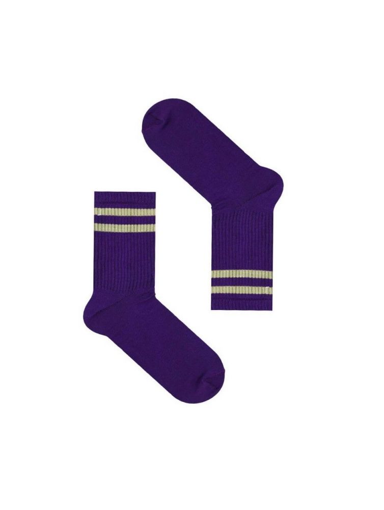 Носки SOX фиолетовые с серыми полосками 41-45