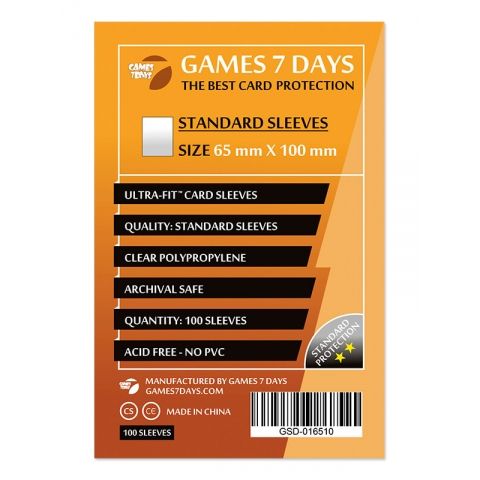 Протекторы для карт Games 7 Days 65x100 мм