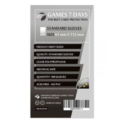 Протектори для карт Games 7 Days 61x112 мм