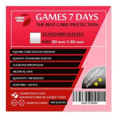 Протектори для карт Games 7 Days 80X80 мм