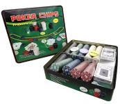 Покерный набор на 500 фишек с номиналом + сукно