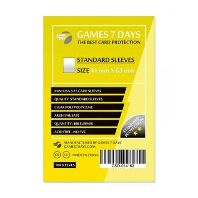 Протектори для карт Games 7 Days 41x63 мм